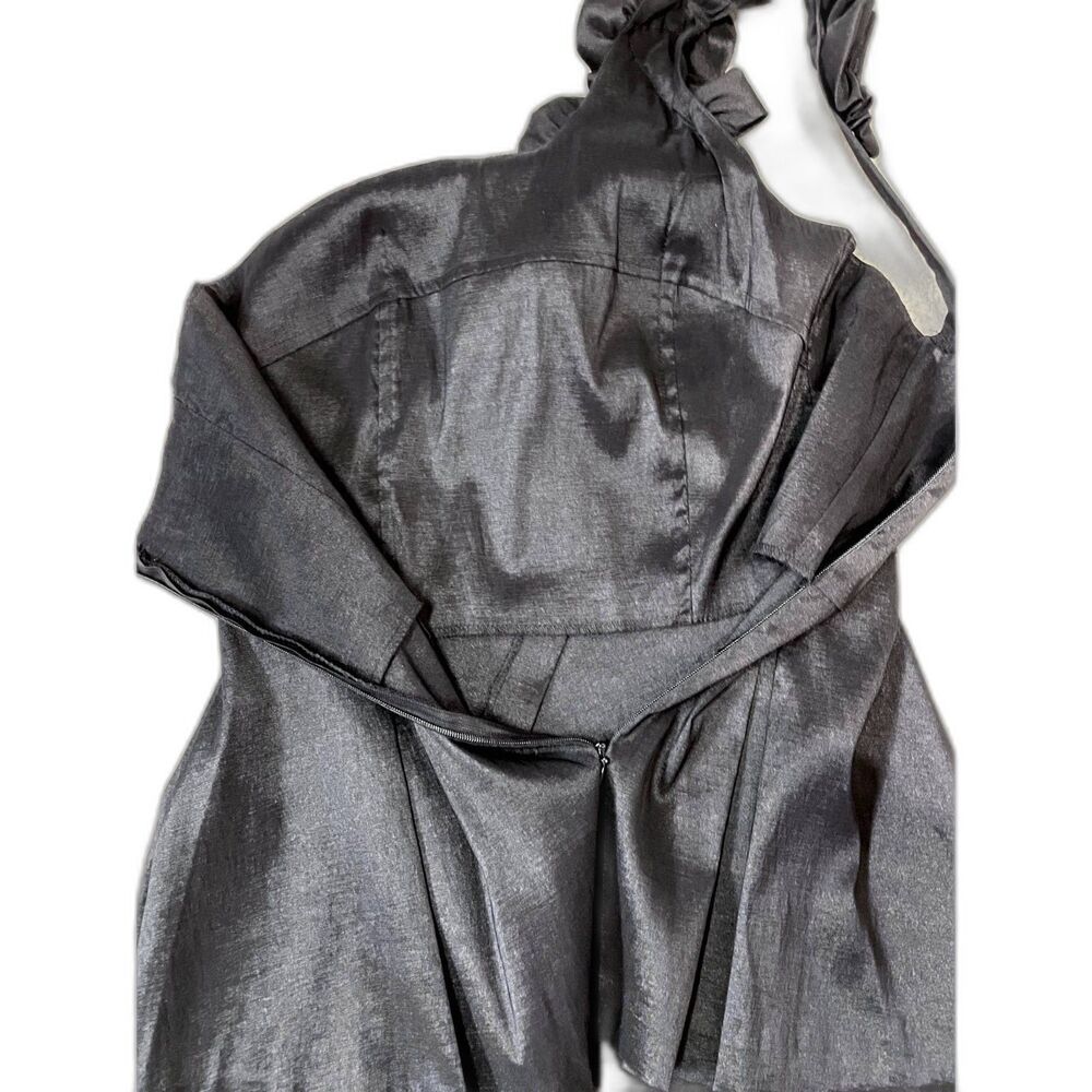 Vintage One-Shoulder Floral Embellishment Top - Black S - Picture 5 of 5